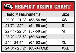 Msr Helmet Size Chart